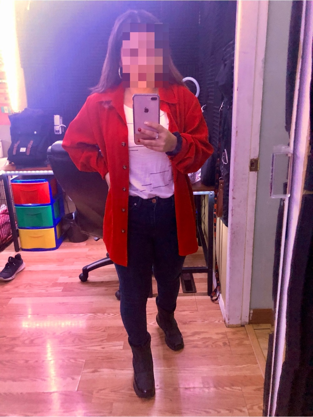 Talbots Deep Red Button-Front Jacket - Picture 4 of 4